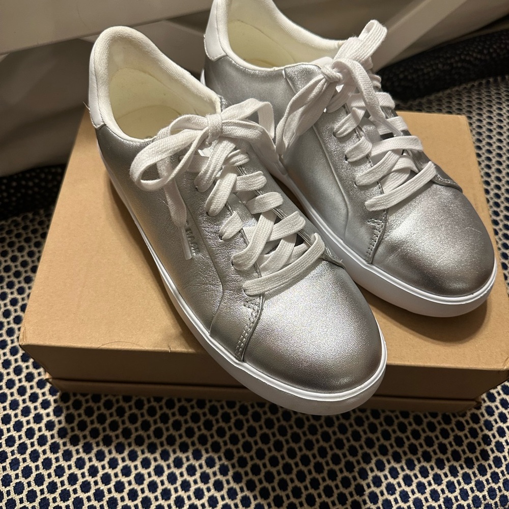 Cole Haan Silver Metallic Women's Sneakers